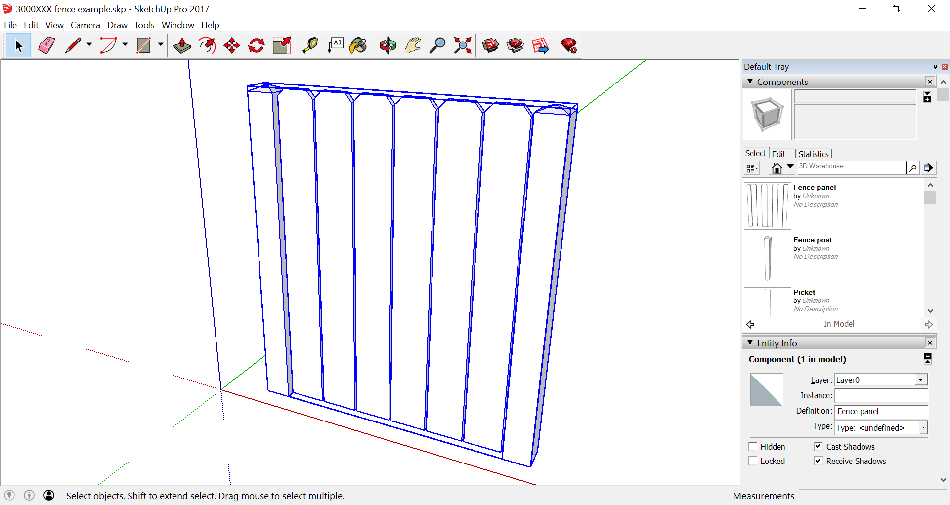 Edite a definição ou instância de um componente do SketchUp.