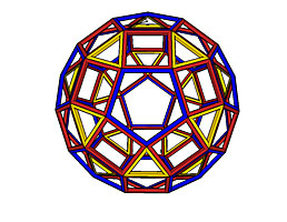 A rhombicosidodecahedron