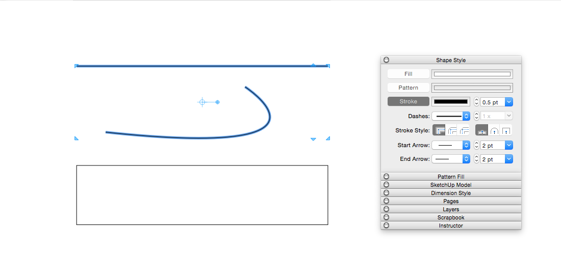 Click the Stroke option to apply Stroke settings to a line or shape