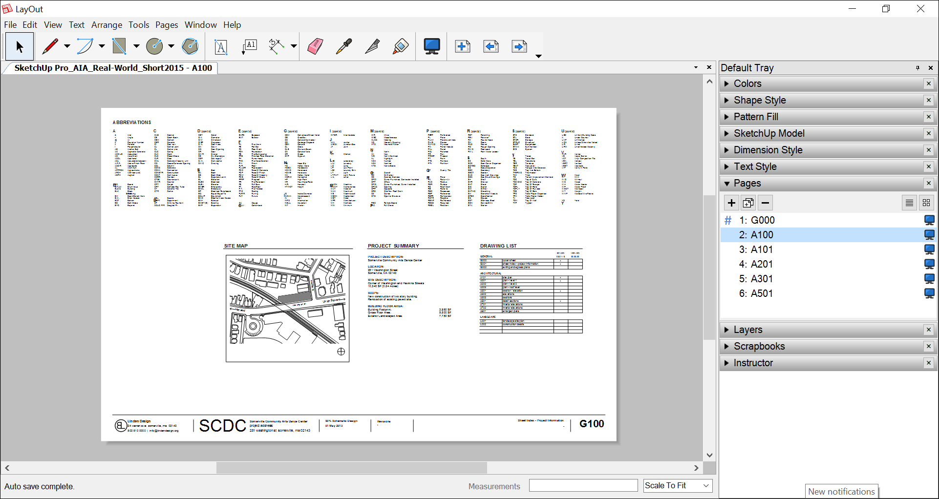 In LayOut, the Pages panel helps you manage and navigate the pages in your document.
