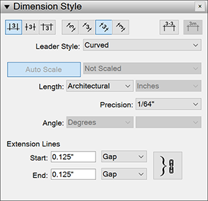 Fenster "Abmessungsstil" in LayOut