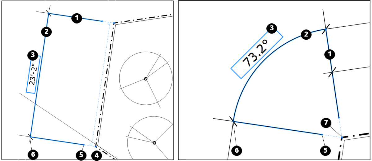 LayOut の寸法エンティティには、移動可能な複数の線と点が含まれています。