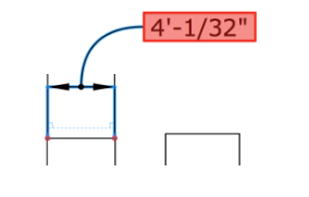 No LayOut 2017, os pontos vermelhos indicam onde uma dimensão se conecta a um modelo do SketchUp
