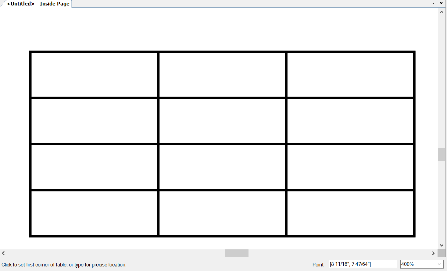 A table created in LayOut