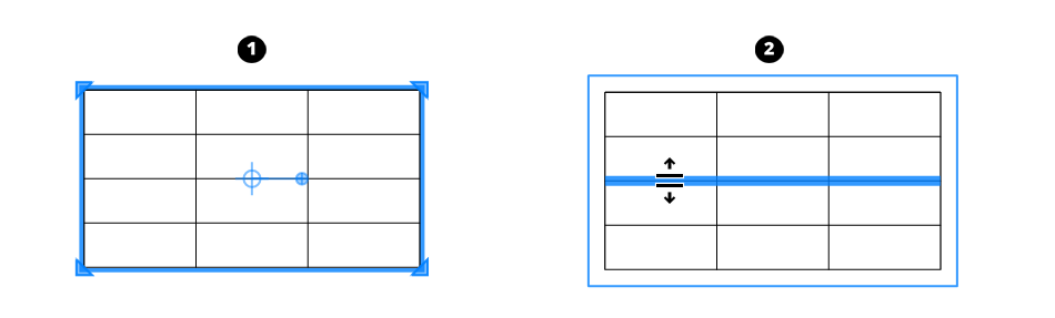 In LayOut, click or double-click to edit different parts of a table