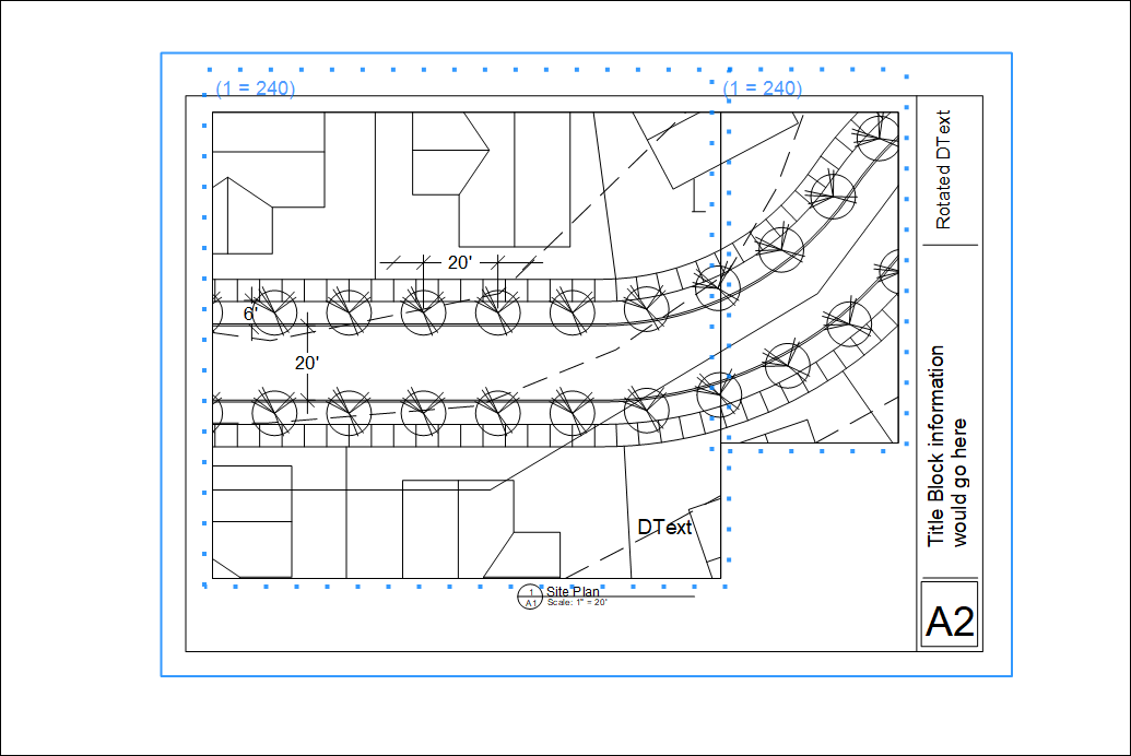 Dans LayOut, créez un dessin à l'échelle à partir de la géométrie existante.