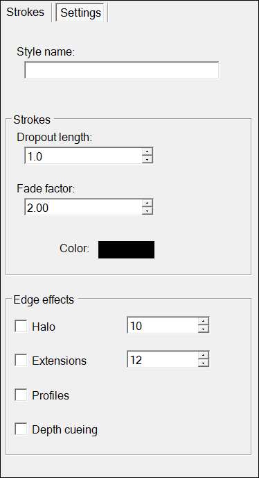 On Style Builders Settings tab, choose global settings for all the strokes in the Sets pane