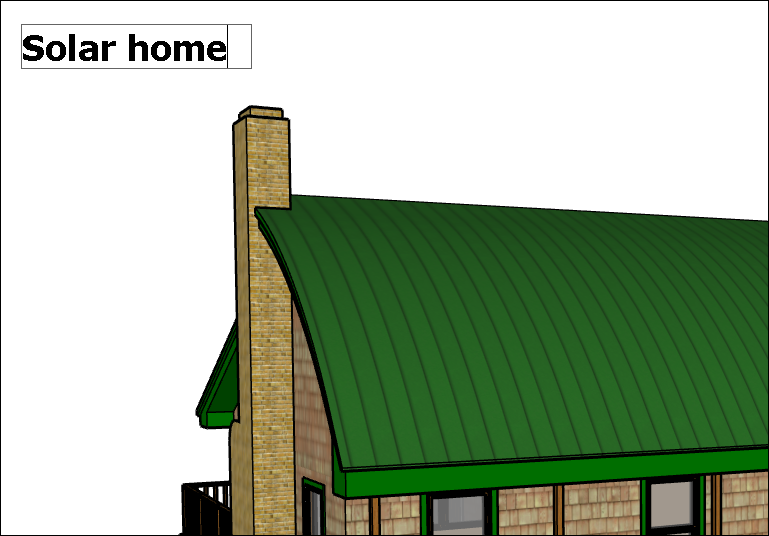 Adding screen text to a SketchUp model