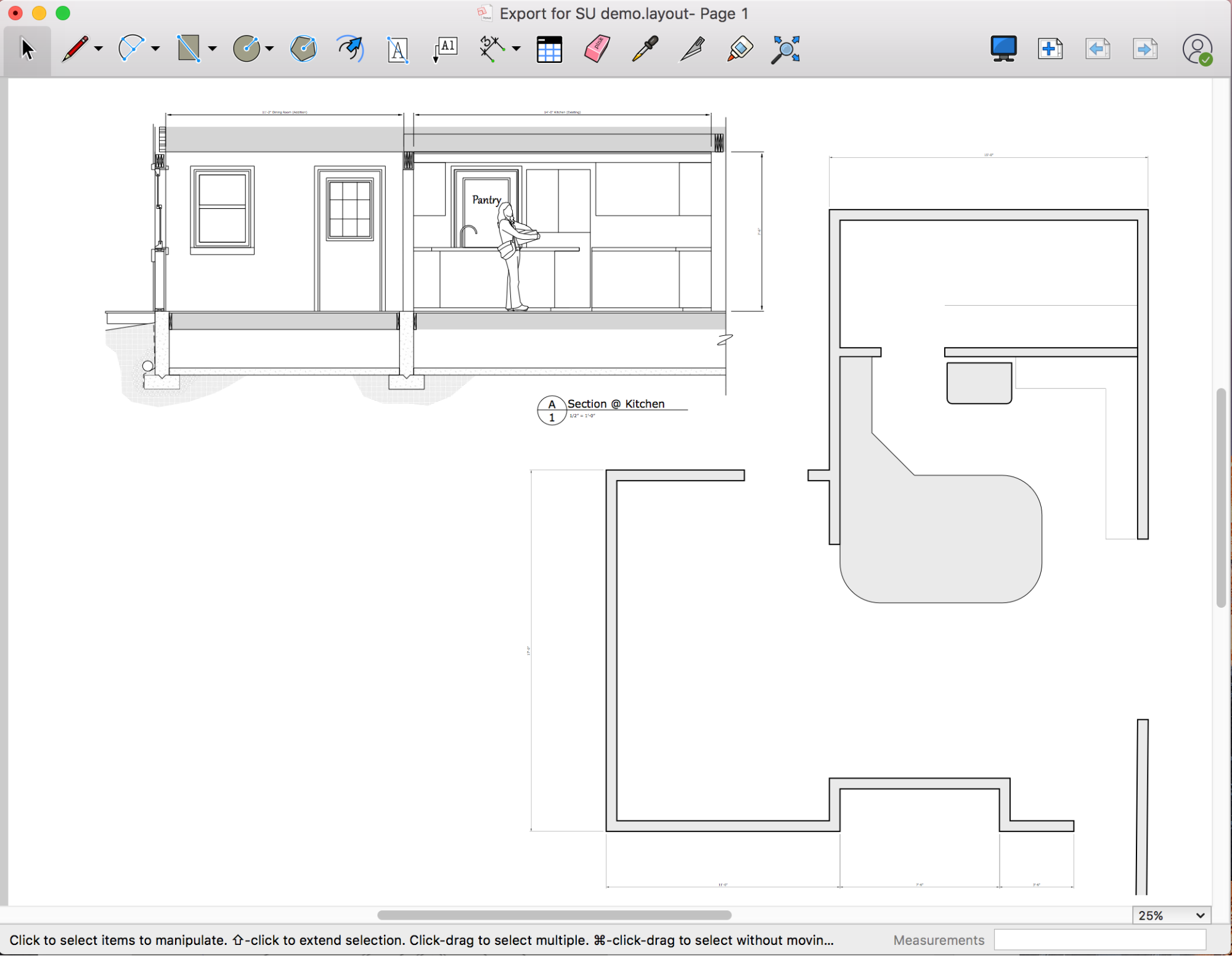 Plan and Elevation created in LayOut